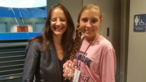 O’Donnell is pictured with a student in Alabama