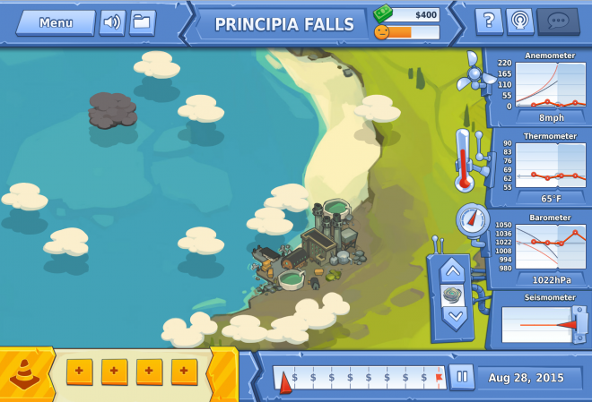 Image from Disaster Detector, an educational game developed by the SSEC