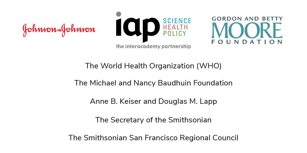A grid containing logos and text of Smithsonian Science for Global Goals supporters