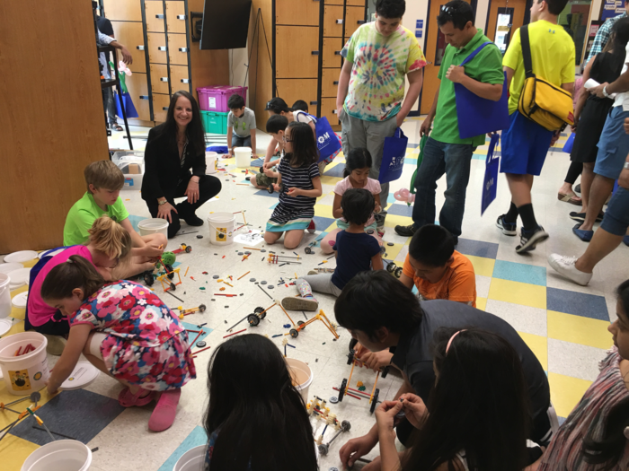 Dr. Carol O'Donnell of the Smithsonian Science Education Center worked with 203 girls and boys at the fifth annual K-12 Science, Technology, Engineering and Mathematics (STEM) Symposium on April 14, 2018 held at the Nysmith School in Herndon, Virginia. 