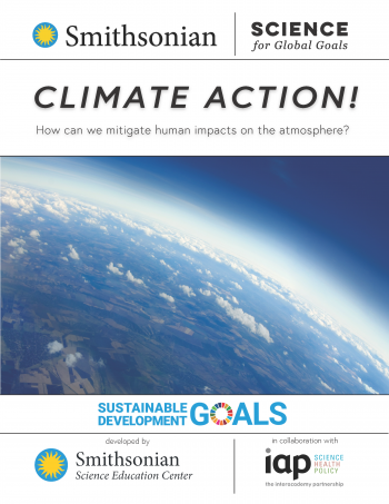 Cover of the Climate action guide with an imag of Earth from space
