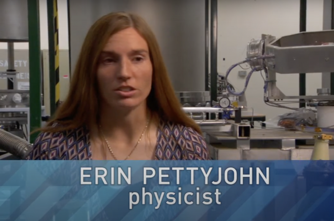 Image of a woman Erin Pettyjohn physicist